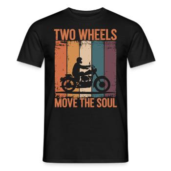 Moto Ferry - Deux roues, liberté infinie - T-shirt homme - noir - Devant - AI Model Male 178 light (178cm)