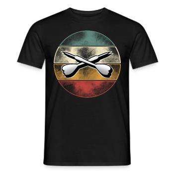 Dartpfeile Dart Darten Darts - Men's T-Shirt - black - Front - AI Model Male 178 light (178cm)