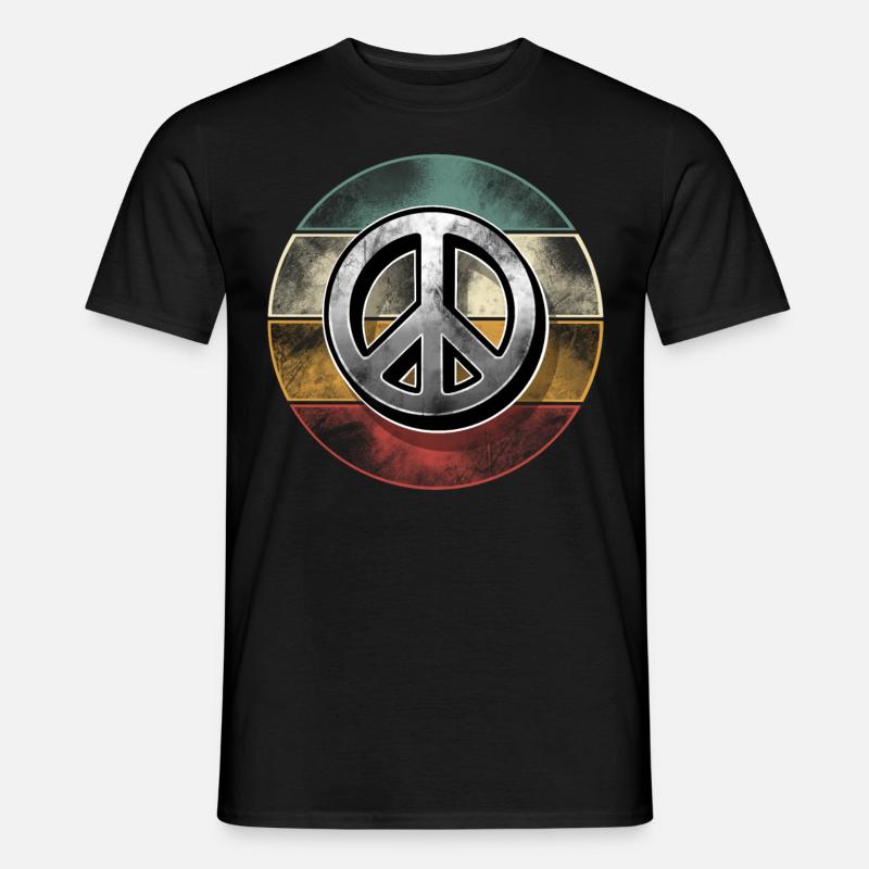 Peacezeichen - Männer T-Shirt - Schwarz