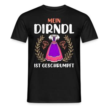 Dirndl zu klein Trachtenshirt Damen Tracht Dirndl - Männer T-Shirt - Schwarz - Vorne - AI Model Male 178 light (178cm)