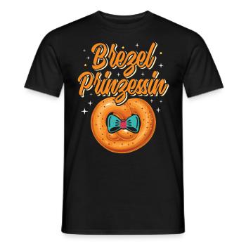 BREZEL PRINCESS Munich Folk Festival Women - Men's T-Shirt - black - Front - AI Model Male 178 light (178cm)