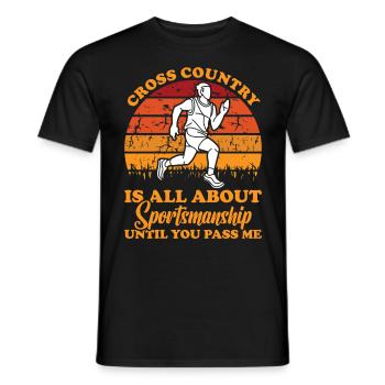 XC Running Cross Country Runner XC Runner - Männer T-Shirt - Schwarz - Vorne - AI Model Male 178 light (178cm)