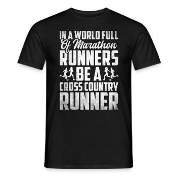 XC Running Cross Country Runner XC Runner - Männer T-Shirt - Schwarz - Vorne - AI Model Male 178 light (178cm)