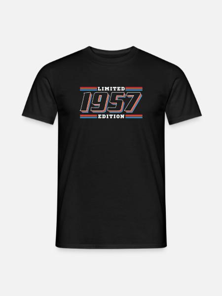 1957 Geburtstag Limited Edition 80s - Männer T-Shirt - Schwarz