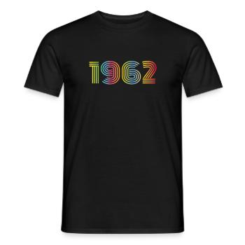 1962 Birthday Funky Year - Men's T-Shirt - black - Front - AI Model Male 178 light (178cm)