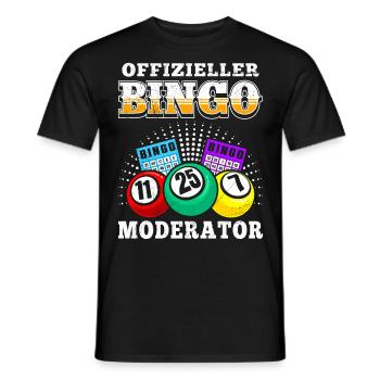 Bingospieler OFFIZIELLER BINGO MODERATOR Lustig - Männer T-Shirt - Schwarz - Vorne - AI Model Male 178 light (178cm)