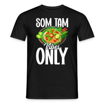 Som Tam Thai Papaya Salad Thai Salad Thai Food - Men's T-Shirt - black - Front - AI Model Male 178 light (178cm)