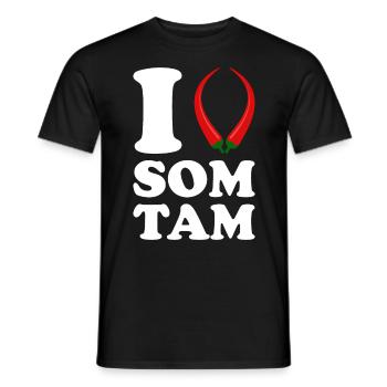 Som Tam Thai Papaya Salad Thai Salad Thai Food - Men's T-Shirt - black - Front - AI Model Male 178 light (178cm)