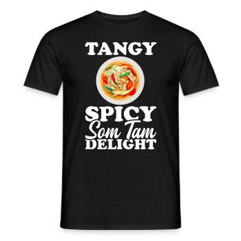 Som Tam Thai Papaya Salad Thai Salad Thai Food - Men's T-Shirt - black - Front - AI Model Male 178 light (178cm)