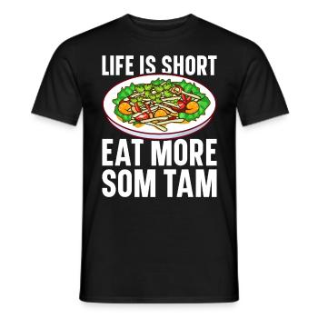 Som Tam Thai Papaya Salad Thai Salad Thai Food - Men's T-Shirt - black - Front - AI Model Male 178 light (178cm)