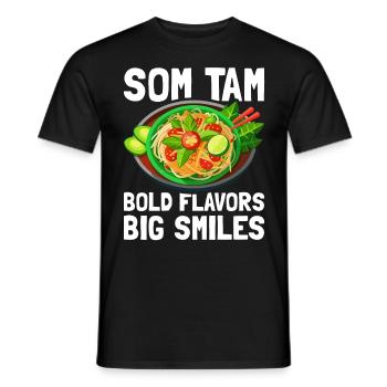 Som Tam Thai Papaya Salad Thai Salad Thai Food - Men's T-Shirt - black - Front - AI Model Male 178 light (178cm)