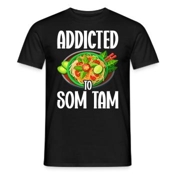 Som Tam Thai Papaya Salad Thai Salad Thai Food - Men's T-Shirt - black - Front - AI Model Male 178 light (178cm)