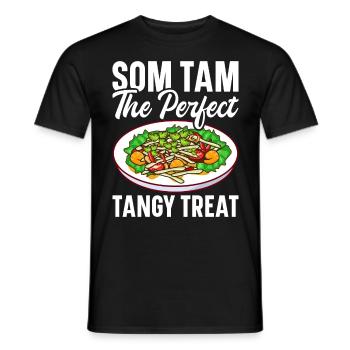 Som Tam Thai Papaya Salad Thai Salad Thai Food - Men's T-Shirt - black - Front - AI Model Male 178 light (178cm)
