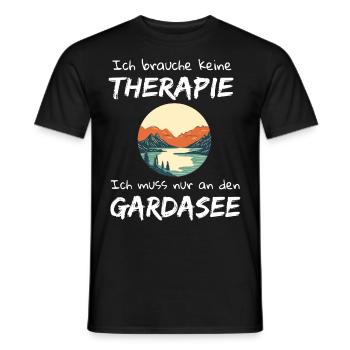 Gardasee Lago Di Garda Italien Urlaub - Männer T-Shirt - Schwarz - Vorne - AI Model Male 178 light (178cm)