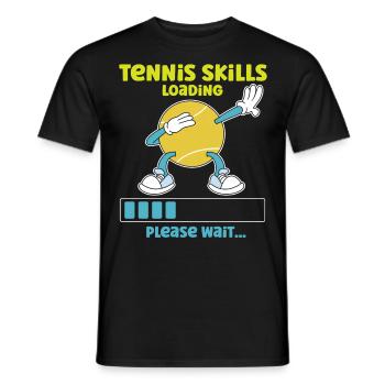 Drôle de joueur de tennis Raquette Tennis - T-shirt homme - noir - Devant - AI Model Male 178 light (178cm)