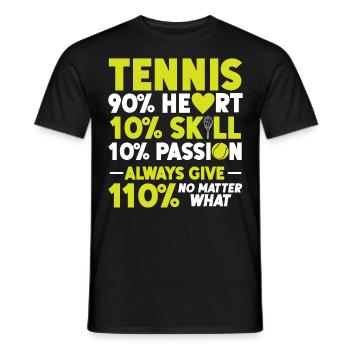 Drôle de joueur de tennis Raquette Tennis - T-shirt homme - noir - Devant - AI Model Male 178 light (178cm)