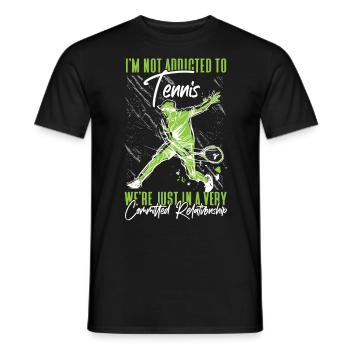 drôle de raquette de joueur de tennis je ne suis pas - T-shirt homme - noir - Devant - AI Model Male 178 light (178cm)