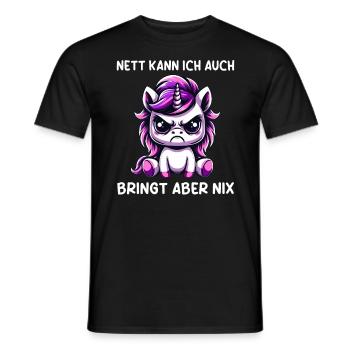 Sympa je peux aussi apporter mais rien - T-shirt homme - noir - Devant - AI Model Male 178 light (178cm)