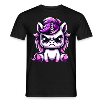 Licorne mignonne Maléfique - T-shirt homme - noir - Devant - AI Model Male 178 light (178cm)