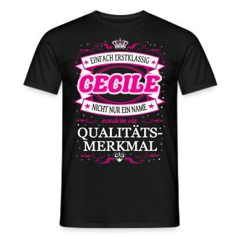 Quality feature Cecile simply Top notch Outfit - Men's T-Shirt - black - Front - AI Model Male 178 light (178cm)