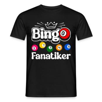 BINGO FANATICS Funny Bingo Lover Bingo - Men's T-Shirt - black - Front - AI Model Male 178 light (178cm)