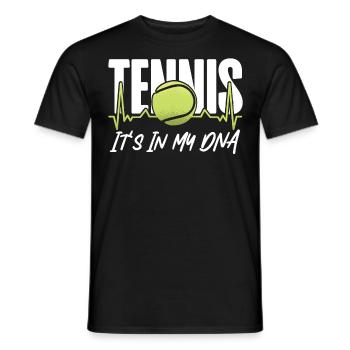 Drôle de joueur de tennis Raquette Tennis - T-shirt homme - noir - Devant - AI Model Male 178 light (178cm)