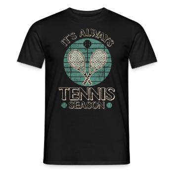 Funny Tennis Player Racket It's - Männer T-Shirt - Schwarz - Vorne - AI Model Male 178 light (178cm)