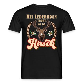 Munich Volksfest MEI LEDERHOSEN NE PORTE PAS DE HIRSCH - T-shirt homme - noir - Devant - AI Model Male 178 light (178cm)