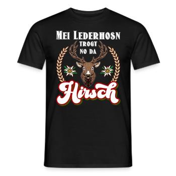 Munich Volksfest MEI LEDERHOSEN NE PORTE PAS DE HIRSCH - T-shirt homme - noir - Devant - AI Model Male 178 light (178cm)