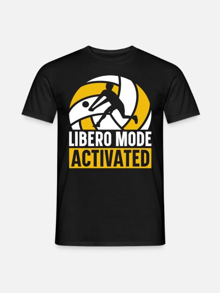 Volleyball Libero - Männer T-Shirt - Schwarz