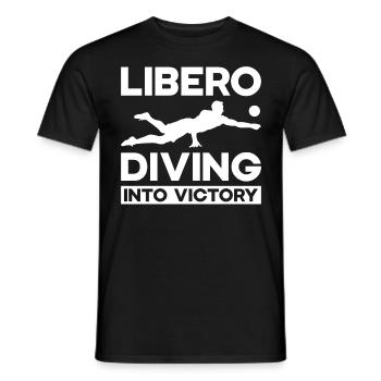 Volley-ball Libero - T-shirt homme - noir - Devant - AI Model Male 178 light (178cm)