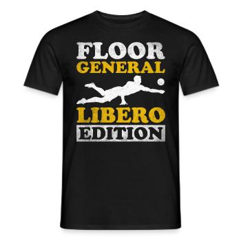 Volley-ball Libero - T-shirt homme - noir - Devant - AI Model Male 178 light (178cm)