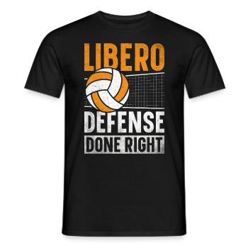 Volley-ball Libero - T-shirt homme - noir - Devant - AI Model Male 178 light (178cm)