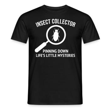 Collectionneur d’insectes Entomologie Entomologiste Amateur d’insectes - T-shirt homme - noir - Devant - AI Model Male 178 light (178cm)