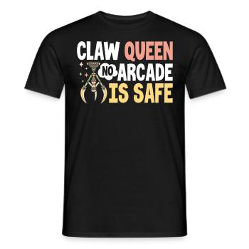 Claw Queen No Arcade Is Safe - Men's T-Shirt - black - Front - AI Model Male 178 light (178cm)