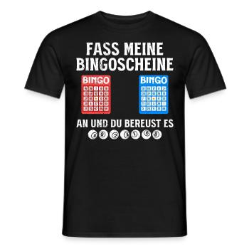 Joueur de bingo GRAB MY BINGO TICKETS AT FUNNY - T-shirt homme - noir - Devant - AI Model Male 178 light (178cm)