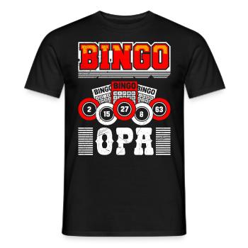 Bingo Opa GRANDPA BINGO GRANDDAD Lustiges Bingo - Männer T-Shirt - Schwarz - Vorne - AI Model Male 178 light (178cm)