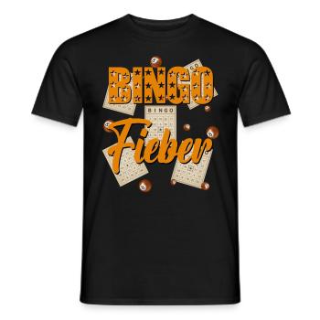 Bingo Play BINGO FEVER Funny Bingo Player - Men's T-Shirt - black - Front - AI Model Male 178 light (178cm)