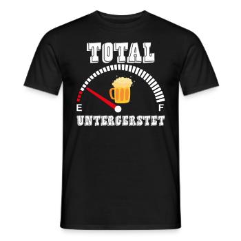 Festival folklorique de Munich TOTAL UNTERGERSTET Funny - T-shirt homme - noir - Devant - AI Model Male 178 light (178cm)