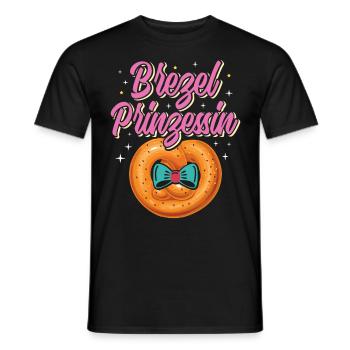 BREZEL PRINCESS Munich Folk Festival Women - Men's T-Shirt - black - Front - AI Model Male 178 light (178cm)
