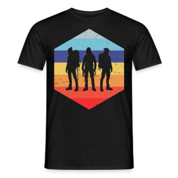 Boulder Climber Bouldering Men's Climbers - Men's T-Shirt - black - Front - AI Model Male 178 light (178cm)