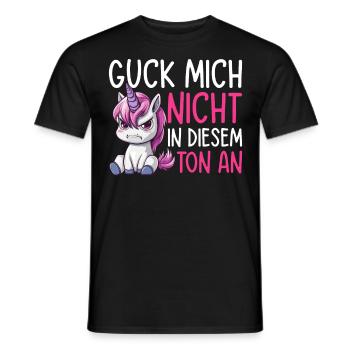 Ne me regarde pas sur ce ton - T-shirt homme - noir - Devant - AI Model Male 178 light (178cm)