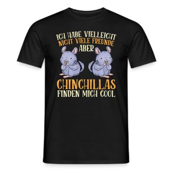 Chinchilla est mon ami les chinchillas rongeurs - T-shirt homme - noir - Devant - AI Model Male 178 light (178cm)