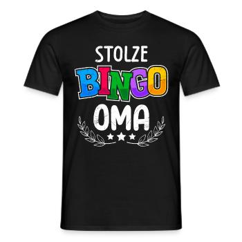 Joueur de bingo PROUD BINGO GRANNY Bingo drôle - T-shirt homme - noir - Devant - AI Model Male 178 light (178cm)