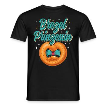 BREZEL PRINCESS Munich Folk Festival Women - Men's T-Shirt - black - Front - AI Model Male 178 light (178cm)