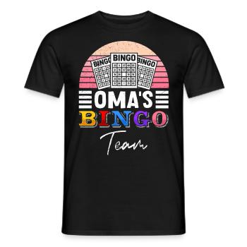 Bingo GRANDMA’S BINGO TEAM Joueur de bingo drôle - T-shirt homme - noir - Devant - AI Model Male 178 light (178cm)