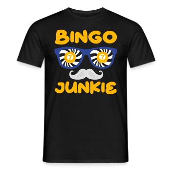 Bingo Player BINGO JUNKIE Binge Lover - Men's T-Shirt - black - Front - AI Model Male 178 light (178cm)