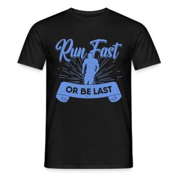 Cadeau de course à pied, de courir vite ou d’être le dernier marathonien - T-shirt homme - noir - Devant - AI Model Male 178 light (178cm)