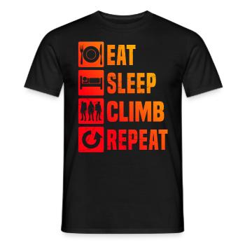 Grimpeurs Bloc Femmes Hommes Bloc - T-shirt homme - noir - Devant - AI Model Male 178 light (178cm)