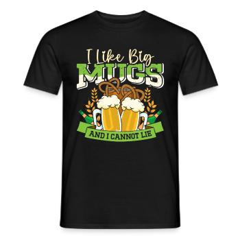 Münchner Volksfest I LIKE BIG MUGS AND CANNOT LIE - Männer T-Shirt - Schwarz - Vorne - AI Model Male 178 light (178cm)